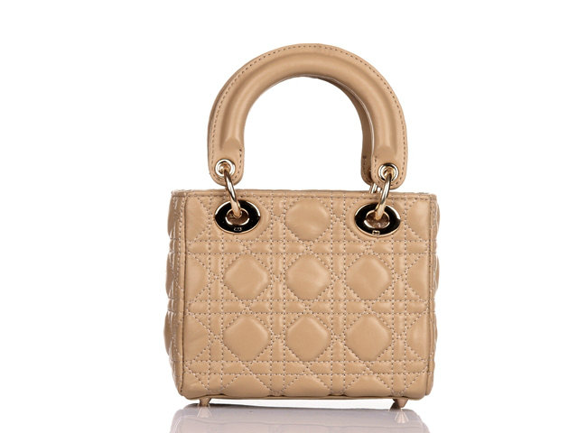 mini lady dior lambskin leather bag 6321 apricot